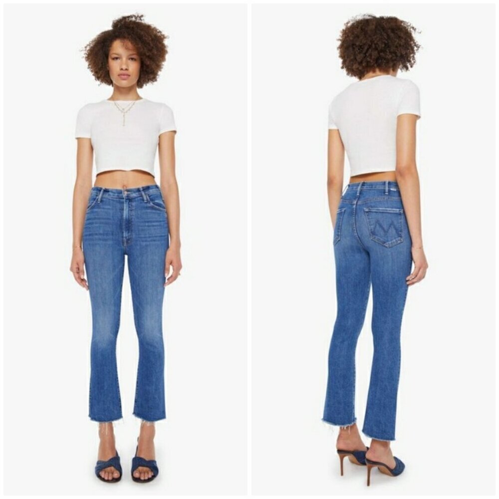 💕MOTHER💕 The Hustler Ankle Fray Jeans ~ Grasping At Straws 31 NWOT - Picture 7 of 16